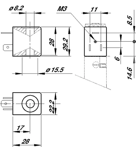 Metal Work - W0215000051 - MW MAGNETIC COIL ¸8 5W-12VDC