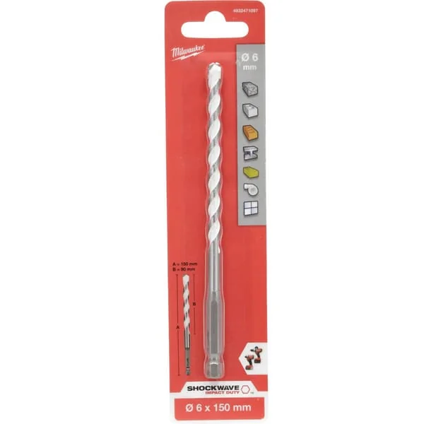 Milwaukee - 4932471107 - Drill Bit 10x120mm TCT All-Purpose
