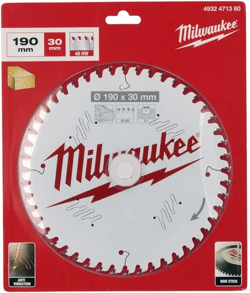 Milwaukee - 4932471380 - Circular Blade 190/30mm Z48