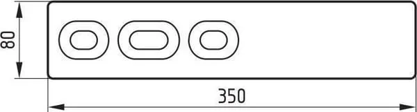 Molbro - 5040217001320 - Cultivator Point 350x80mm Right/Left, Flat, 3 Hole, Suitable For Kverneland