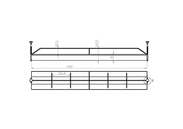 Monoflo - 10057150 - Piglets Trough, 150cm, Stainless Steel