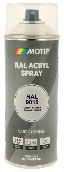 MoTip - 07040 - RAL 9010 Spray Acr. Pure White