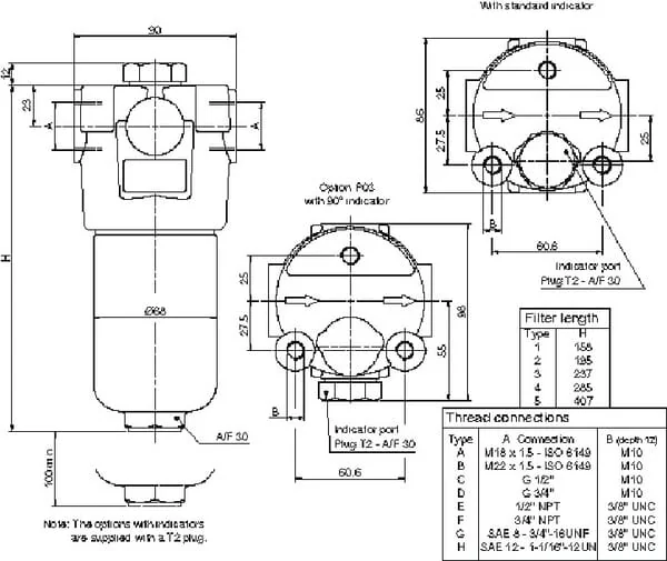 MP Filtri - FMM0505BADA10NP01 - Pressure Filter 3/4" 10 UM