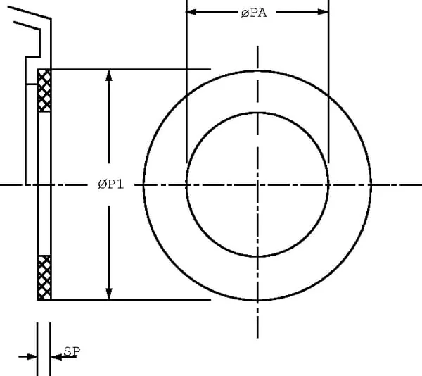 MP Filtri - L903FS300 - Center Ring Diameter 50.8x88x2.5mm MP Filtri