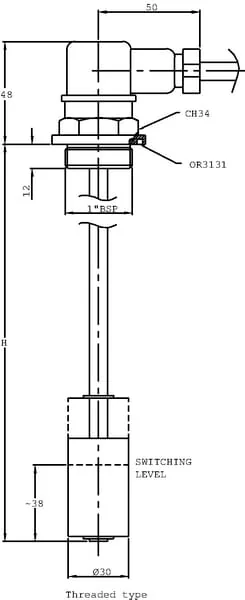 MP Filtri - LENA2001FLF - Level Switch 1FL/Flange 200mm