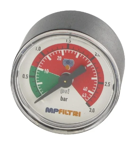 MP Filtri - MP9VTP01 - Visual Pressure Gauge 1/8 Rear MPS