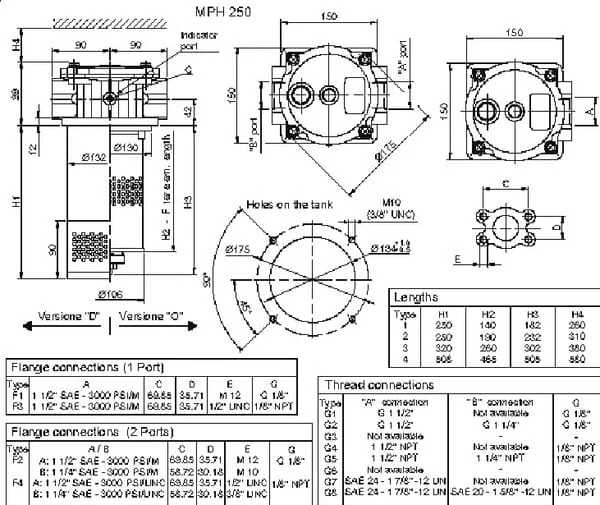 MP Filtri - MPH2504A10 - Return Filter Mph 250/4 + Manometer