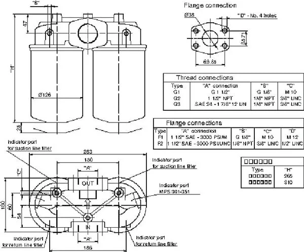 MP Filtri - MPS9300RG1 - Head Mps300/350-R-G1, 1 1/2" BSP