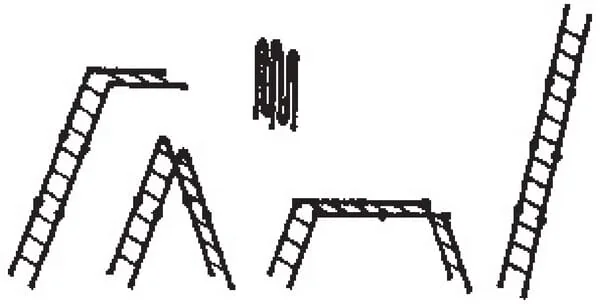 Munk - 31310GST - Many Purpose Ladder 2x2+2x3 Rung