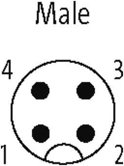 MURR ELEKTRONIK - 7000135019710020 - Male Flange Plug M12, 4 Pole