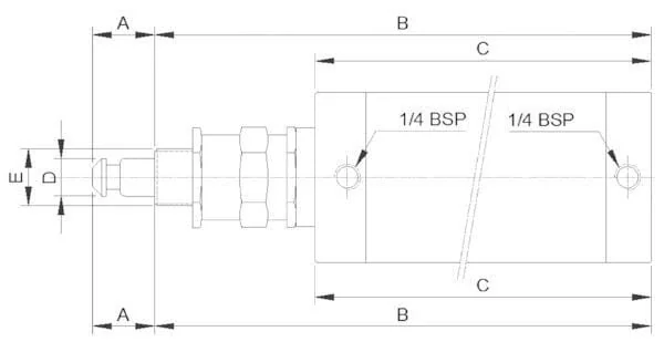 MZ - 6008200Z - Pneumatic Cylinder 6" STD + Magnet