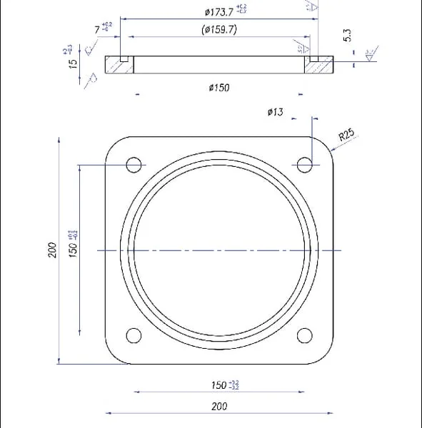 MZ - 6300822Z - Intermediate Flange 6" C/W O-Ring