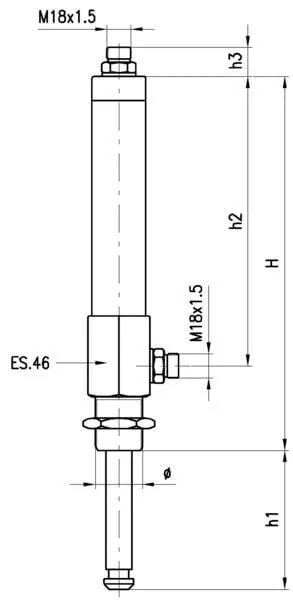 MZ - 8003055DW - Hydraulic Cylinder DW MZ 8"
