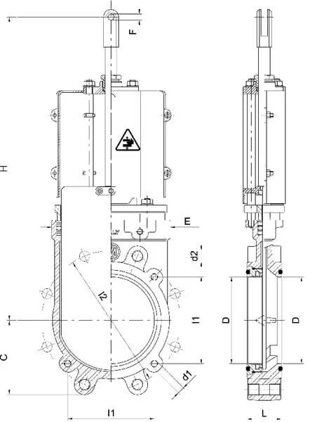 MZ - ARZO0100200000 - Knife Gate Valve 8"