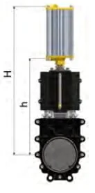 MZ - ARZO0130250575 - Knife Gate Valve 10" Bidirectional (Pneumatic)