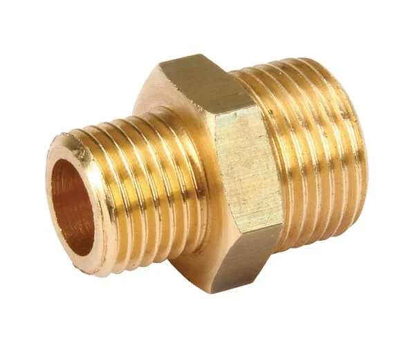 MZ - FG245134MS - Brass Nipple 2xM 1" x 3/4"