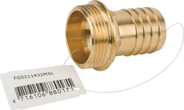 MZ - FG5211432MSL - Brass Hose Conn. 32mm X M 1 1/4"
