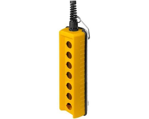 New Elfin - 080R265GP7 - Pendant Push-Button Station, Remote Control, 7 Holes, Yellow