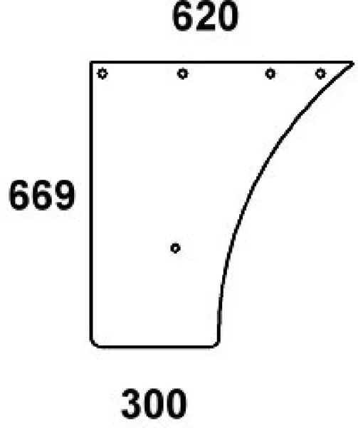 Non Branded - 297810030041N - Door Glass