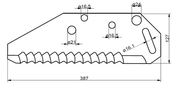 Non Branded - 434017N - Silage Wagon Knife Suitable For Pottinger Top, EW