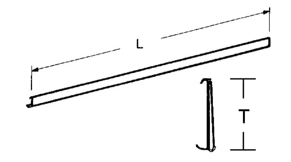 Non Branded - 4484301 - Price Rail 930x40mm White