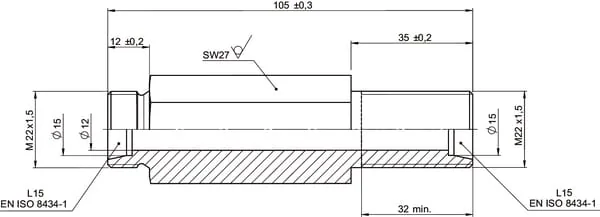 Non Branded - 61515952 - Coupling Straight M22 Flat