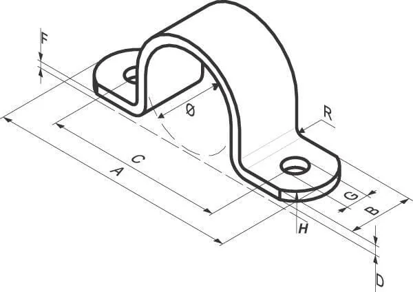 Non Branded - 82462 - Pipe Clamp Galvanized 2"