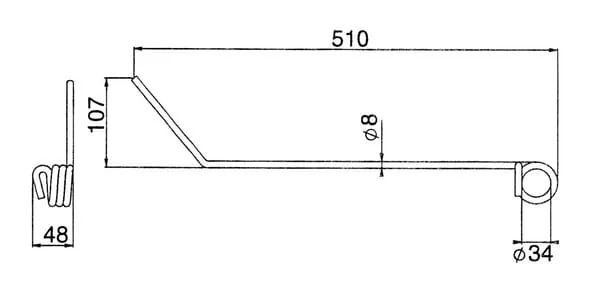 Non Branded - 9310N - Harrow Tine 8mm Hatzenbichler