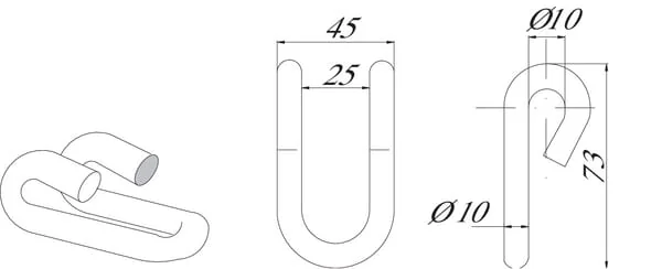 Non Branded - BH3001 - Flail Shackle Old Type, Suitable For Votex