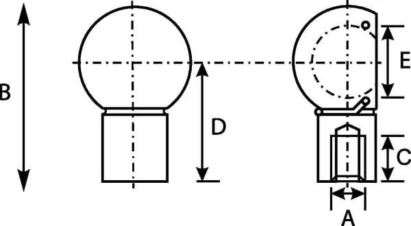 Non Branded - CA92215 - Ball Head Zinc Plated