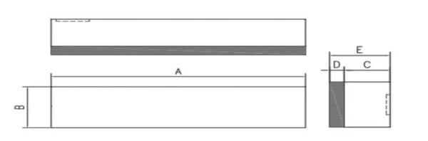 Non Branded - CCB1507560S - Wear Strip Chocky Bar 150x75x60mm Standard