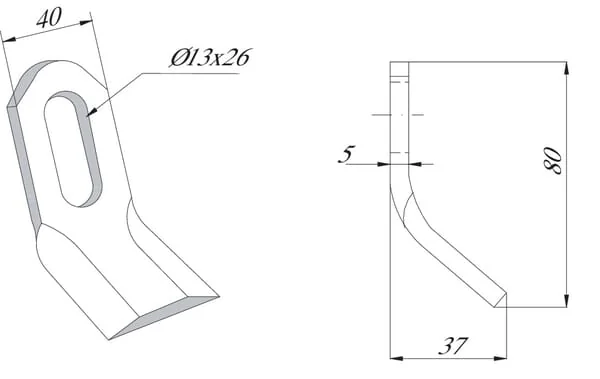 Non Branded - CK3460 - Cranked Flail 40x80mm Maletti