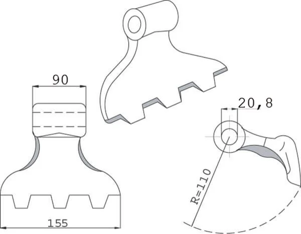 Non Branded - CK4370 - Hammer for Mulcher Nobili