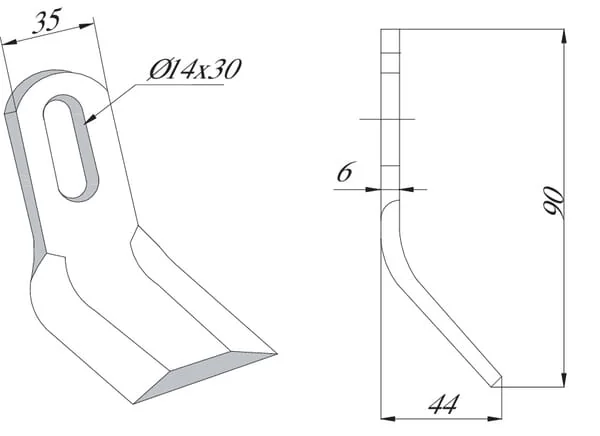 Non Branded - CK4390 - Cranked Flail 35x90mm Nobili