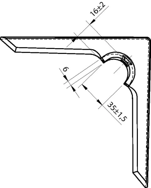 Non Branded - CP100306 - Duckfoot Point 250x6