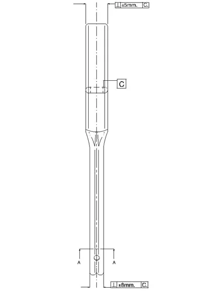 Non Branded - CP45 - Spring Tine 45x12x478mm without Point