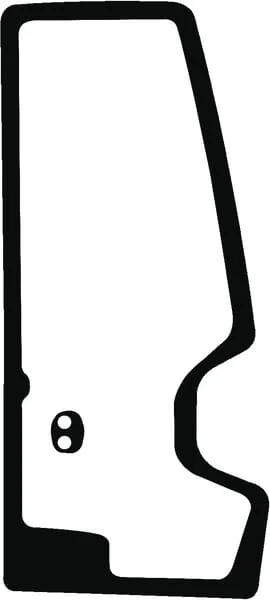Non Branded - D10320 - Left Door Glass, 2 Openings