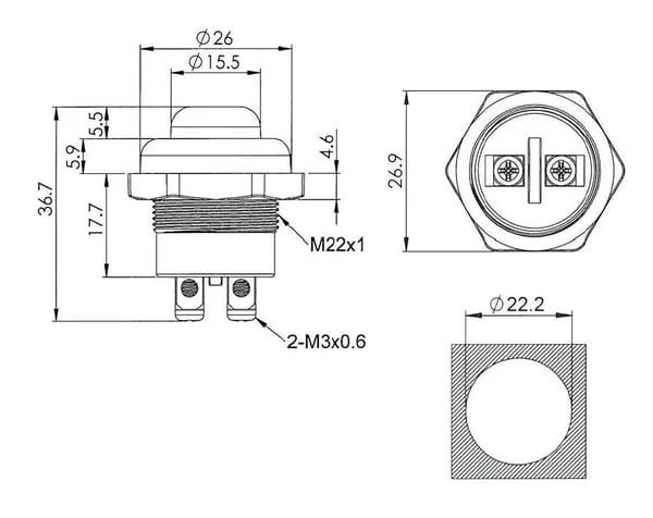 Non Branded - EL200100 - Push Switch 12.5A 24V