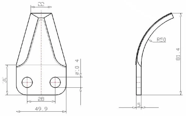 Non Branded - FM01950 - Feeder Wagon Knife