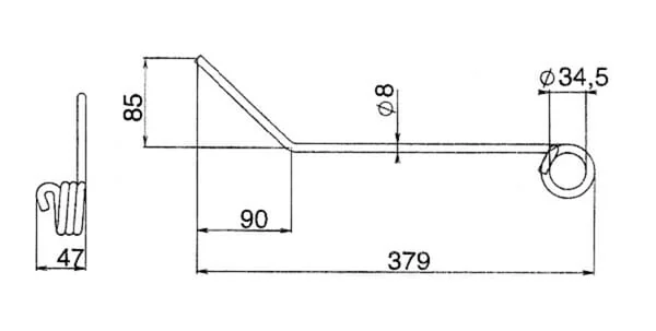 Non Branded - HA17915 - Harrow Tine 8mm Hatzenbichler
