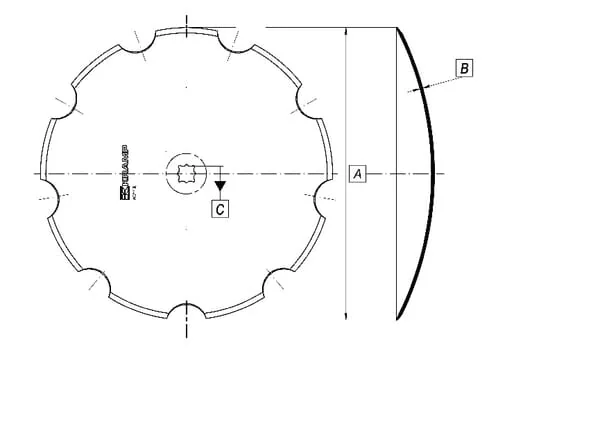 Non Branded - HD460132 - Harrow Disc Notched 460x3,5