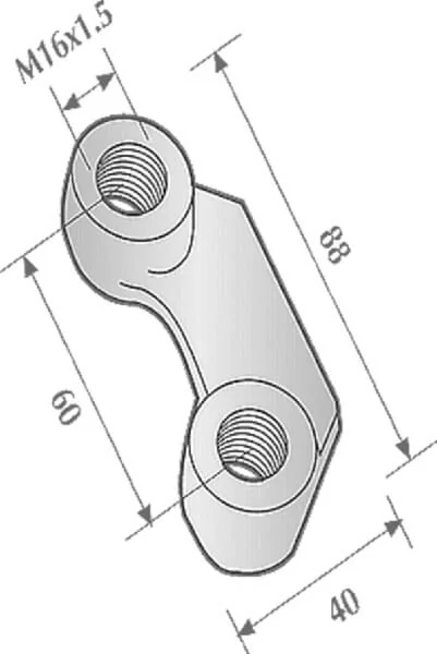 Non Branded - KE11612 - Double Nut M16 Dbc 60