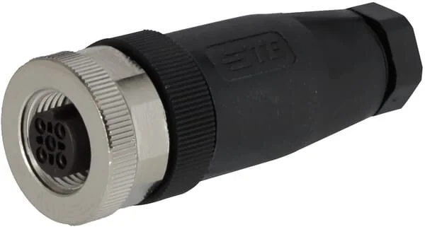 Non Branded - M1204FE18B - Plug 4 P. Female M12 Code-B