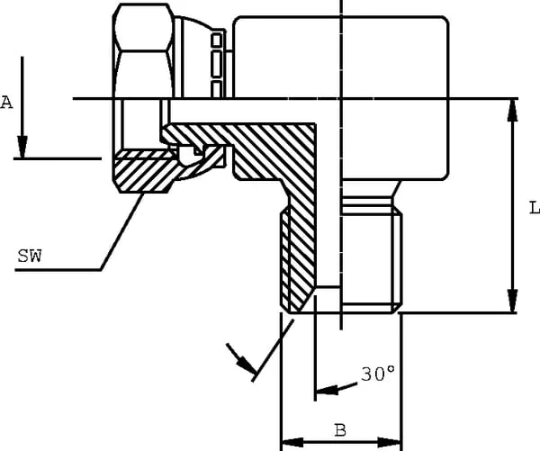 Non Branded - MF9024K - Elbow 90° MBSP1"1/2-FBSP1"1/2