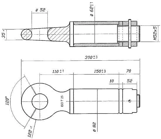 Non Branded - OTO25 - Towing Eye, Swivel 25 T