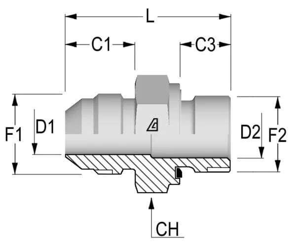 Non Branded - RIM0812WD - Male Stud Coupling MJ 1/2 - M12x150
