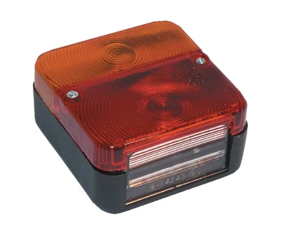Non Branded - TOR2395 - Rear Light Square, Amber/Red, Bolt On