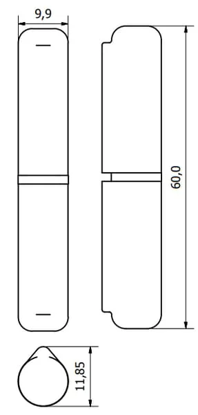 Non Branded - TX4748 - Carbon Steel Weld-On Hinge