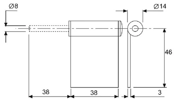 Non Branded - TX4762 - Male Hinge Left