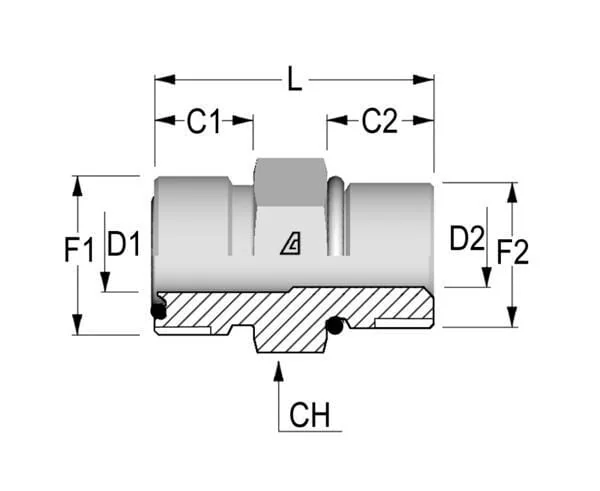 Non Branded - VNOU1617 - Connector Male Thread ORFS/UNF1, 1"1/16